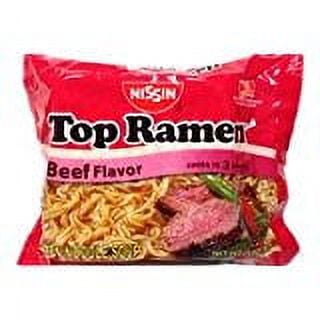 Top Ramen Instant Noodle Soup (Beef Flavor) - 3oz (Pack of 8)