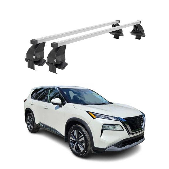 Top Roof Racks Cross Bars Carrier for Nissan Rogue T33 2021-2026 Steel Gray 2Pcs