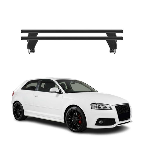 Top Roof Racks Cross Bars fits Audi A3 8P 2008-2012 2Door Black Aluminium