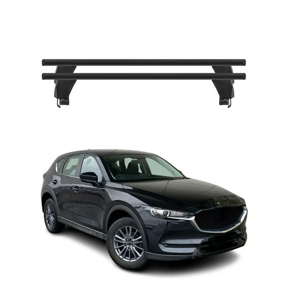 Top Roof Racks Cross Bars fits Mazda CX-5 2017-2025 2Pcs Black Aluminium