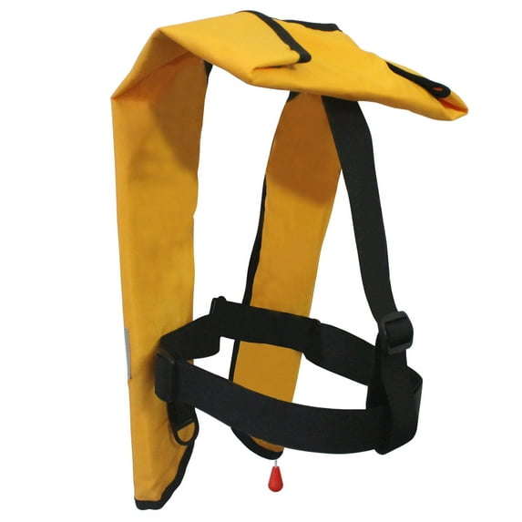 Top Safety Adult Life Jacket with Whistle - Auto Version Inflatable Lifejacket Life Vest PFD for Boating Fishing Kayaking Canoeing Sailing Paddle Boarding SUP Water Ski Light Weight Adjustable Size