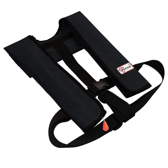Top Safety Adult Life Jacket with Whistle - Auto Version Inflatable Lifejacket Life Vest PFD for Boating Fishing Kayaking Canoeing Sailing Paddle Boarding SUP Water Ski Light Weight Adjustable Size