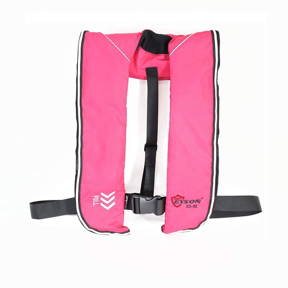 Top Safety Adult Life Jacket with Whistle - Manual Version Inflatable Lifejacket Life Vest PFD for Boating Fishing Kayaking Canoeing Sailing Paddle Boarding SUP Water Ski Light Weight Adjustable Size