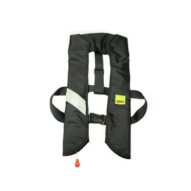 Top Safety Adult Life Jacket with Whistle - Manual Version Inflatable Lifejacket Life Vest PFD for Boating Fishing Kayaking Canoeing Sailing Paddle Boarding SUP Water Ski Light Weight Adjustable Size