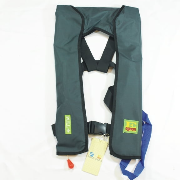 Top Safety Adult Life Jacket with Whistle - Manual Version Inflatable Lifejacket Life Vest PFD for Boating Fishing Kayaking Canoeing Sailing Paddle Boarding SUP Water Ski Light Weight Adjustable Size