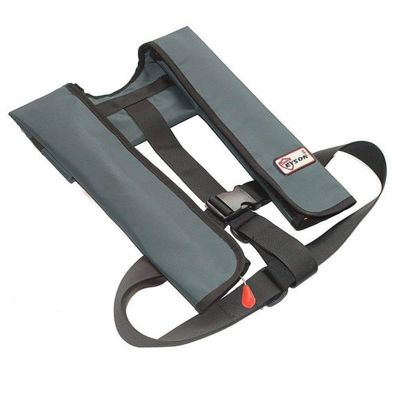 Top Safety Adult Life Jacket with Whistle - Manual Version Inflatable Lifejacket Life Vest PFD for Boating Fishing Kayaking Canoeing Sailing Paddle Boarding SUP Water Ski Light Weight Adjustable Size