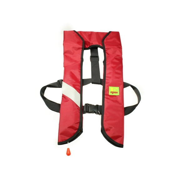 Top Safety Adult Life Jacket with Whistle - Manual Version Inflatable Lifejacket Life Vest PFD for Boating Fishing Kayaking Canoeing Sailing Paddle Boarding SUP Water Ski Light Weight Adjustable Size