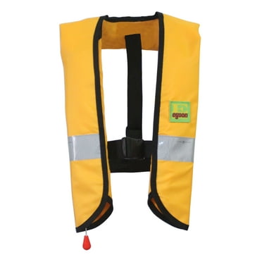 Top Safety Adult Life Jacket with Whistle - Manual Version Inflatable Lifejacket Life Vest PFD for Boating Fishing Kayaking Canoeing Sailing Paddle Boarding SUP Water Ski Light Weight Adjustable Size