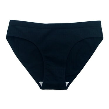 Top Savings: Pack of Underwear for Women, Bragas de Mujer, Women Fashion Solid Color Mid-rise Breathable Leisure Briefs SOPATENOR Black M