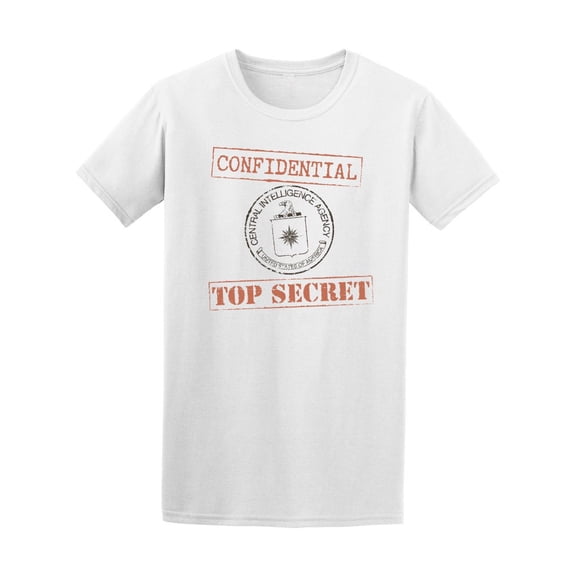 Top Secret Confidential Logo T-Shirt Men -Image by Shutterstock, Male Medium