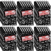 Top Secret Mini Notebooks for Kids - Pack of 24 Spiral Note Book Pads for Murder Mystery Party Favors, Secret Agent Spy or Crime Detective Themed Parties, Goody Bag Notepads, Bedwina