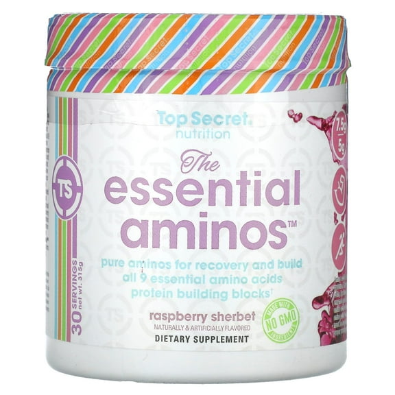 Top Secret Nutrition The Essential Aminos, Raspberry Sherbet, 11.11 oz (315 g)