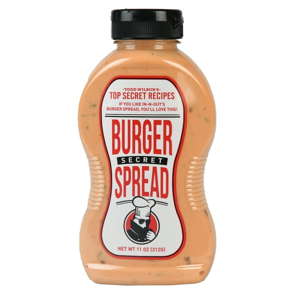 Top Secret Recipes Burger Secret Spread (like In-N-Out Sauce) - for Burgers, Sandwiches & Wraps - New 11 oz Bottle