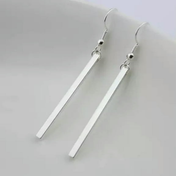 Top Sell Gold Silver Long Bar Earrings Women Fashion Jewelry Copper Bar Earrings