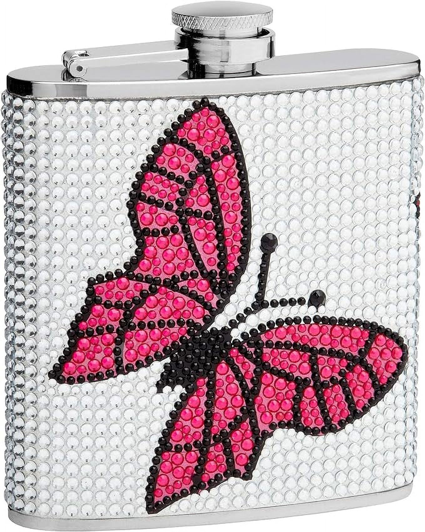 Top Shelf Flasks Premium Butterfly Hip Flask Made from Genuine