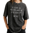 thumbnail image 1 of Top Shelf Humor Aesthetic Short Girl Quote Wash Print Tshirt S-2XL Washed Black Graphic Tees Casual Shirts for Funny Gift Tops, 1 of 4