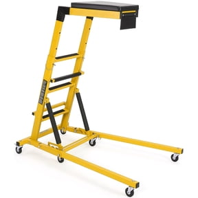 Top Side Creeper, 48 in-68 in Adjustable Height, 400 LBS Capacity, High Top Automotive Creeper with 6 Swivel Caster Wheels,Foldable Creeper for Garage Shop,Yellow