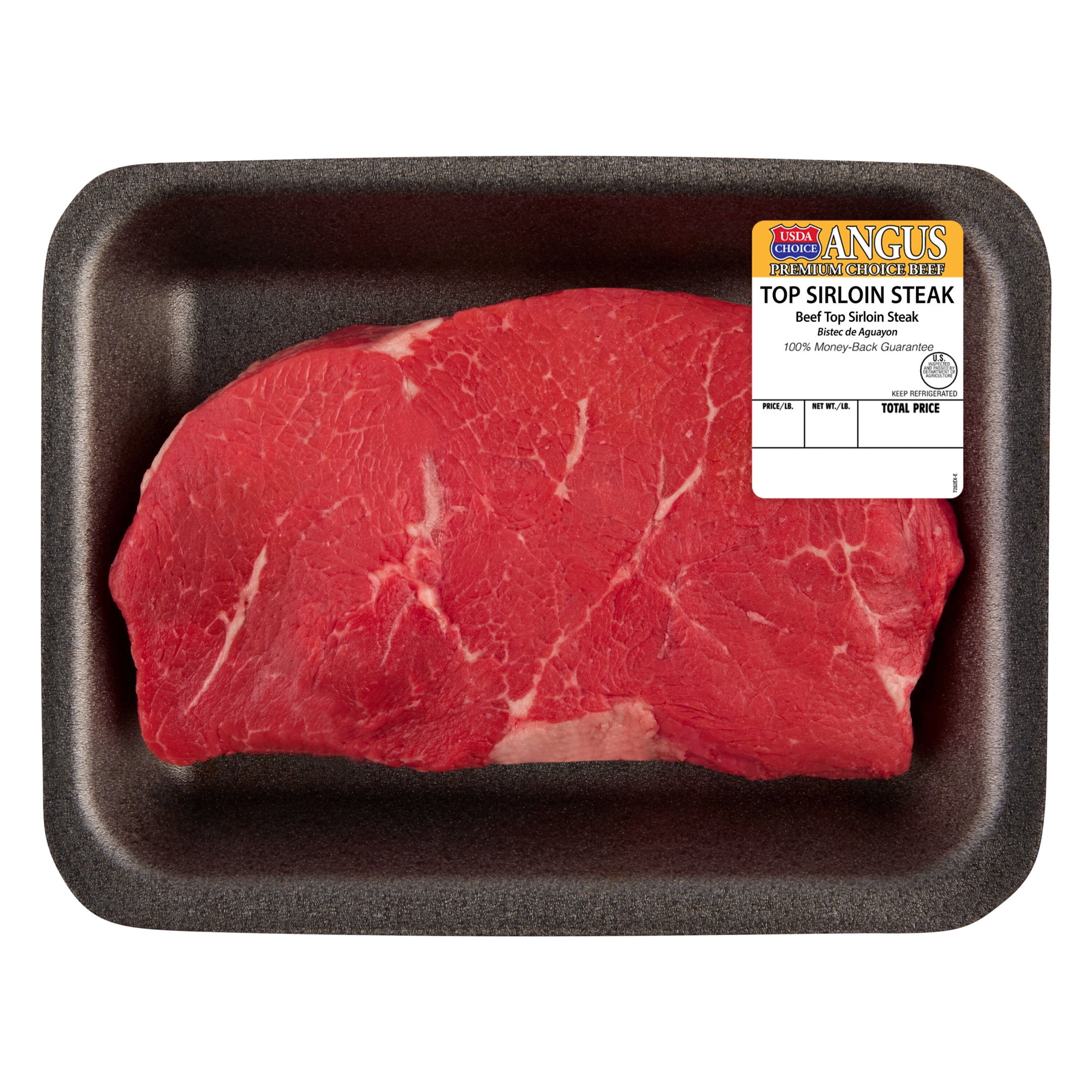 Top Sirloin Steak Choice Angus Beef, 1 per Tray, Fresh, 0.65 - 1.8 lb