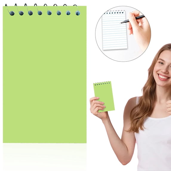 Top-Spiral Memo Pad Spiral Notebook 50 Sheets 3 x 5 Inch, College Ruled 100 Pages Small Note Pad for Work, College, Home & Daily Reminder Notes and Priority Setting, By Preplabs