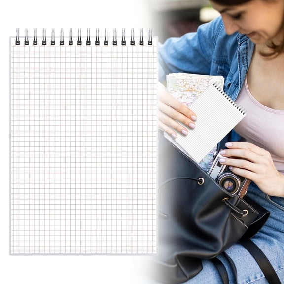 Top Spiral Mini Notebook Ecohintz A6 Top-Spiral Notebook (80 Pages) - Thickened Paper & Wear-Resistant - Compact & Convenient for Daily Lists, Flip Over Memo Pad