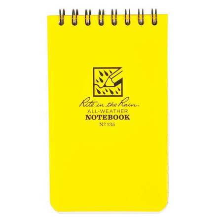 LUXURY HOME Top Spiral Yellow Notebook 3x5