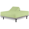 thumbnail image 1 of LINEN SHEETS-1 PC Half Split Fitted Sheet, Split Down 28 inches from The Top, 18" Deep Pocket-Sage Solid, Cal-King Size, 1 of 5