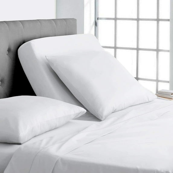 Top Split California King 100% Egyptian Cotton 1000 Thread Count, Adjustable Beds -Top Split California King Sheets Sets (4 Pcs) Split Down 34" inches from The Top - White Solid, 18" Deep Pocket