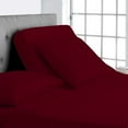 thumbnail image 1 of Top Split California King 100% Egyptian Cotton 1000 Thread Count, Adjustable Beds -Top Split California King Sheets Sets (4 Pcs) Split Down 39" inches from The Top - Burgundy Solid, 18" Deep Pocket, 1 of 8
