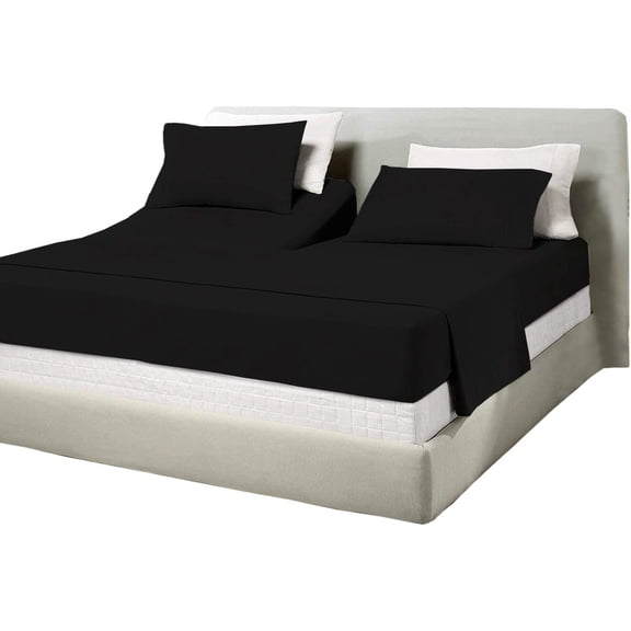 Top Split Head Sheet Set for Adjustable Beds 4 Piece Deep Pocket 15'' - Split Down From Top Egyptian Cotton 1000 Thread Count Top Split Sheets