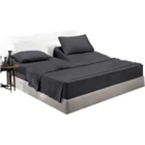 Top Split King Flex Head Sheet Set for Sleep Number Mattress Fits Deep Pocket Be