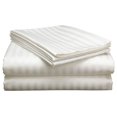 Top Split KingIvory Stripe Sheet Set for SplitHead Adjustable Bed, 34