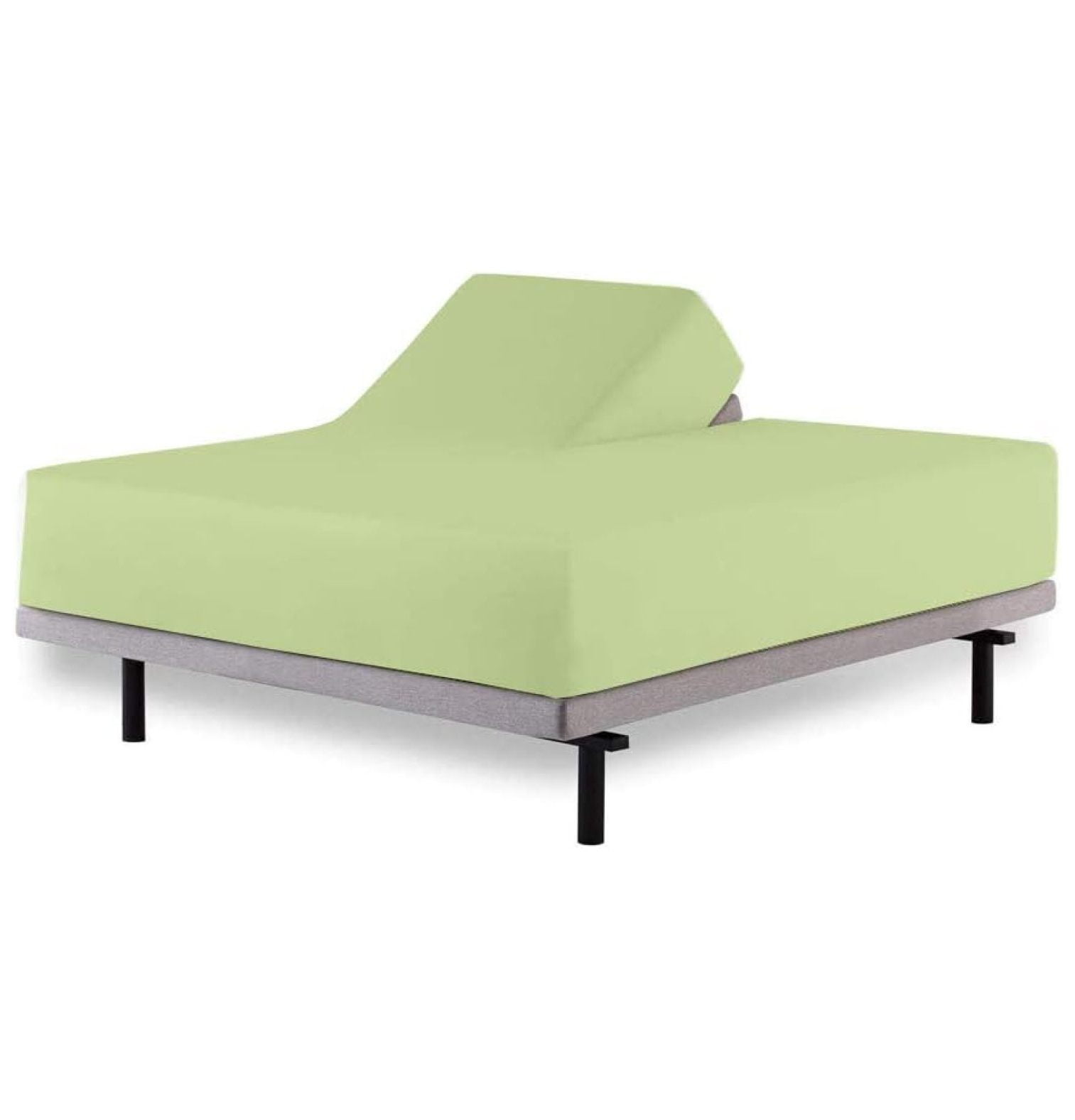 Top Split KingSage Solid Sheet Set for SplitHead Adjustable Bed, 39