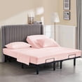 thumbnail image 1 of Top Split King Sheet Set for Adjustable Beds – 100% Egyptian Cotton, 800 Thread Count, 4-Piece Bed Sheets, Deep Pockets Fit up to 15", Blush-Pink Solid, Split 28" from Top, 1 of 5
