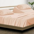 thumbnail image 1 of Top Split King Sheets Sets For Adjustable Bed - Split Down 39 inches from The top Split Head King Size - 18" Inch Deep Pocket, 100% Microfiber Fabric - Blush Solid, 1 of 9
