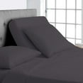thumbnail image 1 of Top Split Queen 100% Egyptian Cotton 1000 Thread Count, Adjustable Beds -Top Split Queen Sheets Sets (4 Pcs) Split Down 28" inches from The Top - Dark Grey Solid, 18" Deep Pocket, 1 of 8