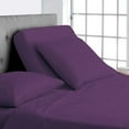 thumbnail image 1 of Top Split Queen 100% Egyptian Cotton 1000 Thread Count, Adjustable Beds -Top Split Queen Sheets Sets (4 Pcs) Split Down 34" inches from The Top - Plum Solid, 18" Deep Pocket, 1 of 8