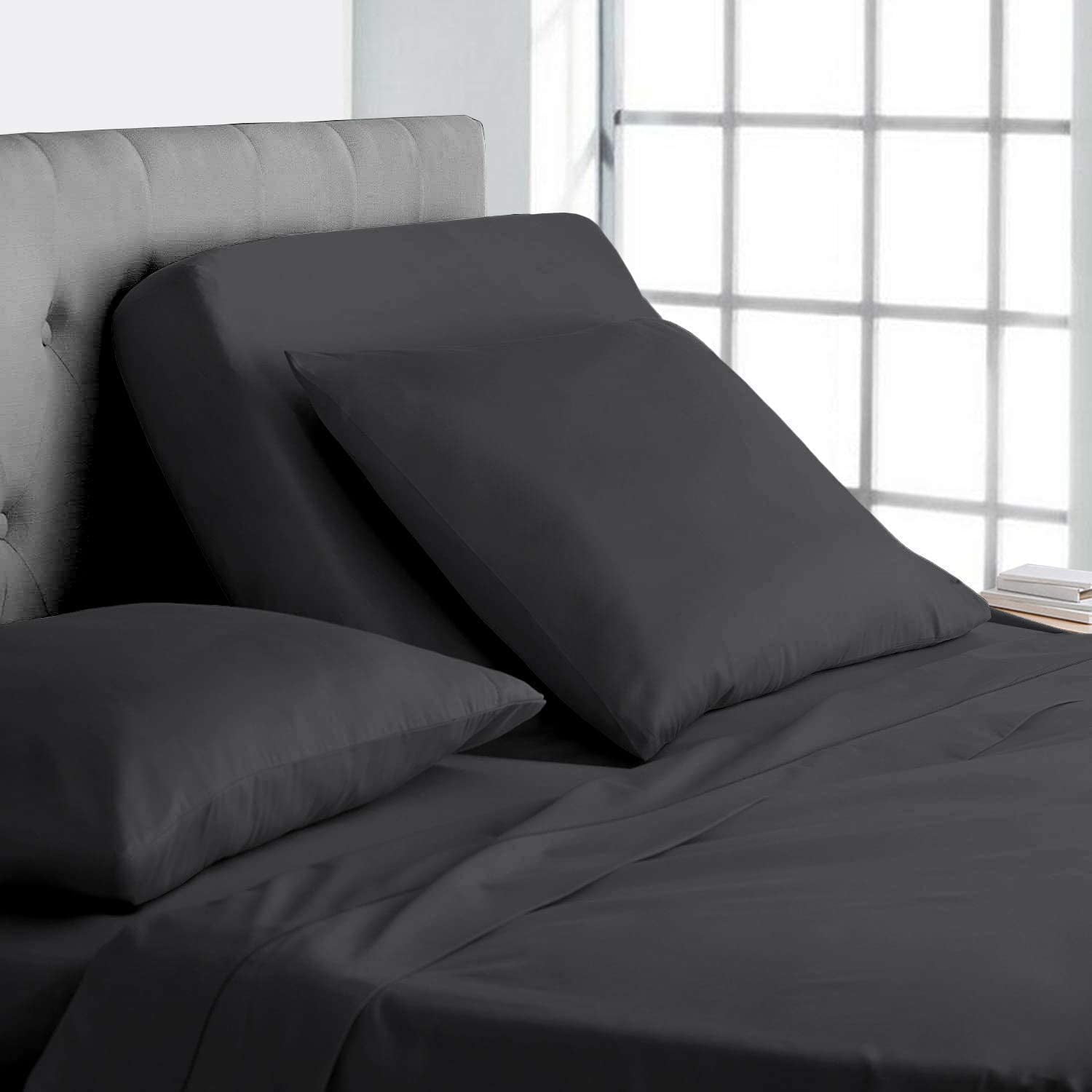 Top Split-Queen: Adjustable Queen Bed Sheets - 4PC Bed Sheet Set - 100% ...