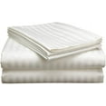 thumbnail image 1 of Top Split-Queen: Adjustable Queen Bed Sheets - 4PC Bed Sheet Set - 100% Egyptian Cotton - 800 Thread Count - 15 Inch Deep Pocket, Top Split Queen, Ivory Stripe - Split Down 39 inches from The top, 1 of 8