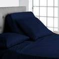 thumbnail image 1 of Top Split-Queen: Adjustable Queen Bed Sheets - 4PC Bed Sheet Set - 100% Egyptian Cotton - 800 Thread Count - 15 Inch Deep Pocket, Top Split Queen, Navy Blue Solid - Split Down 34 inches from The top, 1 of 8