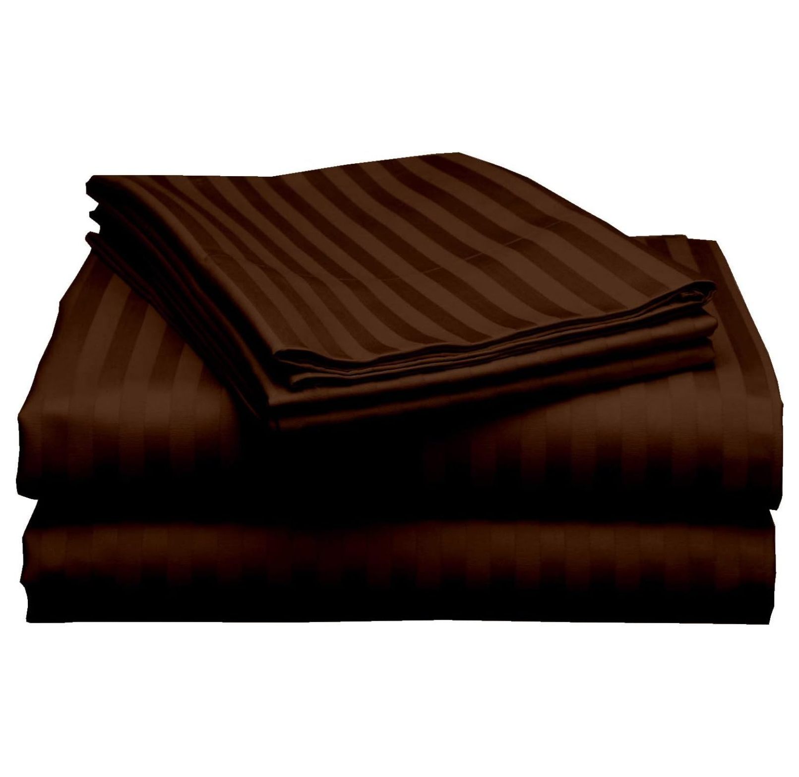 Top Split QueenChocolate Stripe Sheet Set for SplitHead Adjustable