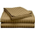 thumbnail image 1 of Top Split Queen Sheets Sets for Adjustable Beds - 800 Thread Count- 100% Egyptian Cotton 4Pcs Bed Sheets, Fits Upto 18'' Inch Deep Pockets, Taupe Stripe - Split Down 28 inches from The top, 1 of 8
