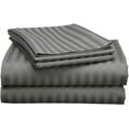 thumbnail image 1 of Top Split Queen Sheets Sets for Adjustable Beds - 800 Thread Count- 100% Egyptian Cotton 4Pcs Bed Sheets, Fits Upto 21'' Inch Deep Pockets, Dark Grey Stripe- Split Down 34 inches from The top, 1 of 8
