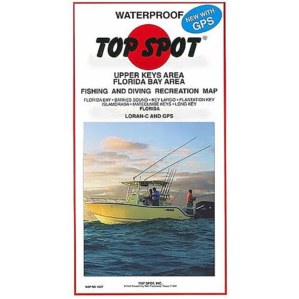Top Spot Fishing Map N207, Florida Bay - Upper Keys Area Maps - Walmart.com