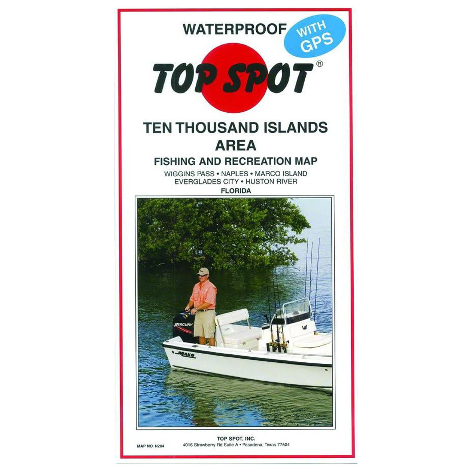 Topspot Map N204 10 Thousand Islands Florida Area Fishing and Recreation Map