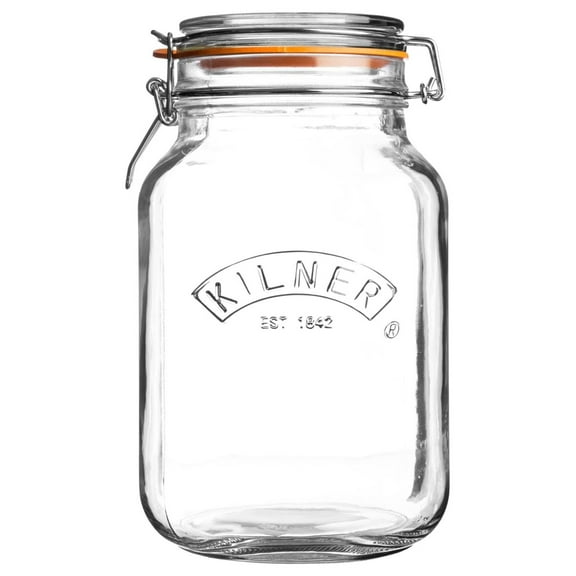 Top Square Glass Jar | 1.5L No Color