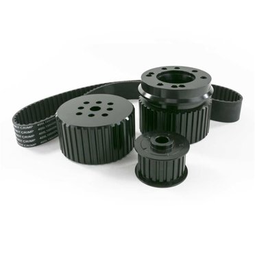CVF Racing Big Block Chevy Serpentine Pulley Kit – Polished Billet Aluminum, For Electric Water Pump (BBC 396 427 454)