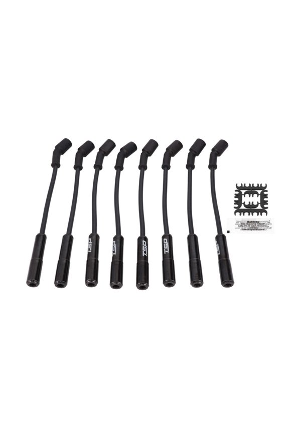 8.5mm Ignition Wires w/ Straight Ceramic Plug Boots for GM LS Truck Black