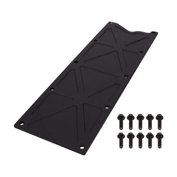 Trussed Style Engine Valley Cover for GM LS1 LS6 - Black
