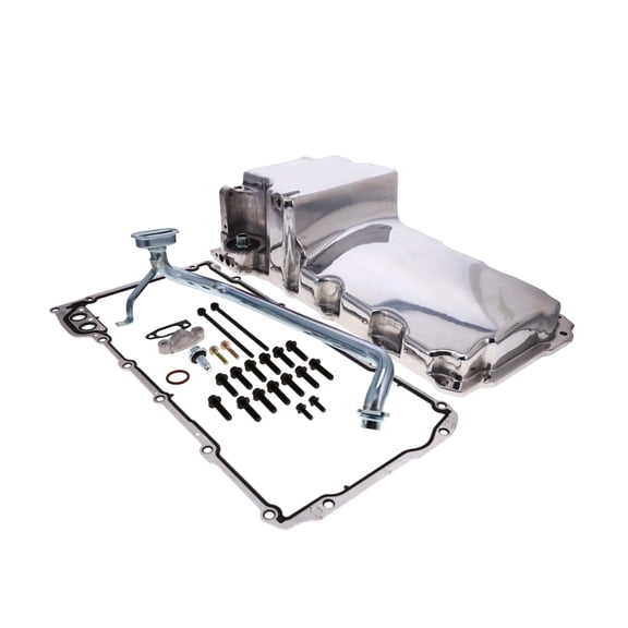 Aluminum Rear Sump Retro-Fit Oil Pan for GM LS - Polished
