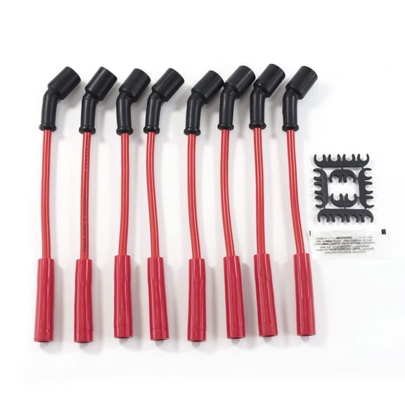8.5mm Ignition Wires with 180 Plug Boots for GM LS1 and LS6 - Red